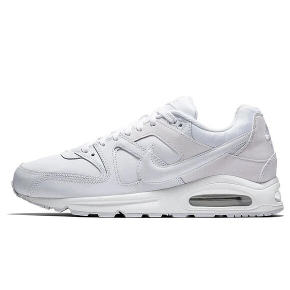 Nike Air Max Command Leather Men’s Shoes Size 12 Triple White Silver 749760-102 - Picture 2 of 8